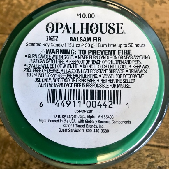 Opalhouse Balsam Fir Scented Soy Candle 15.1 oz - Picture 2 of 2